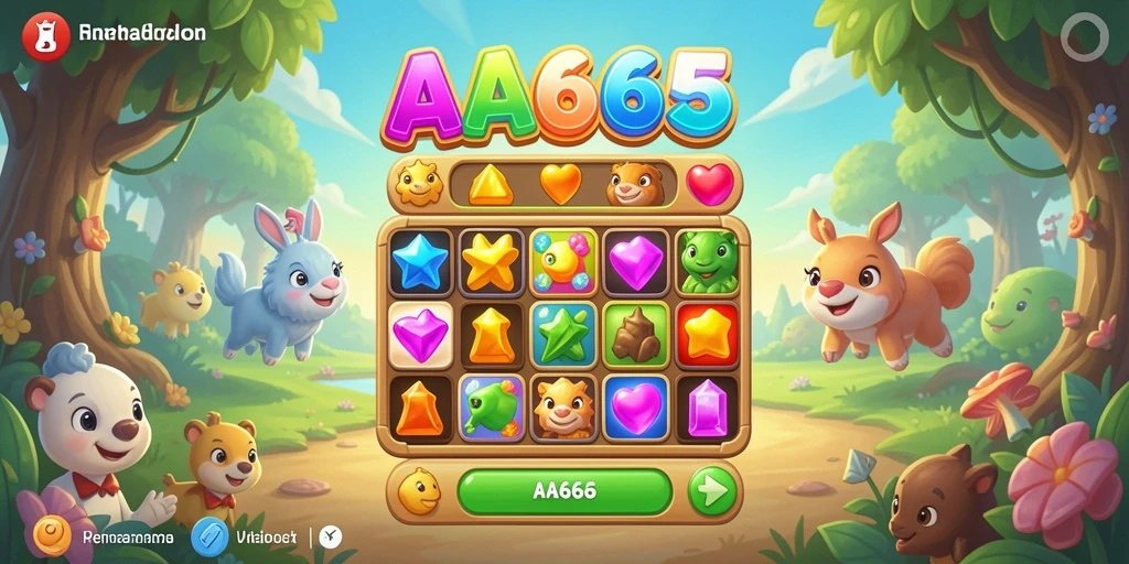 Screenshot utama menggambarkan gameplay Match-3 yang seru dan menantang.