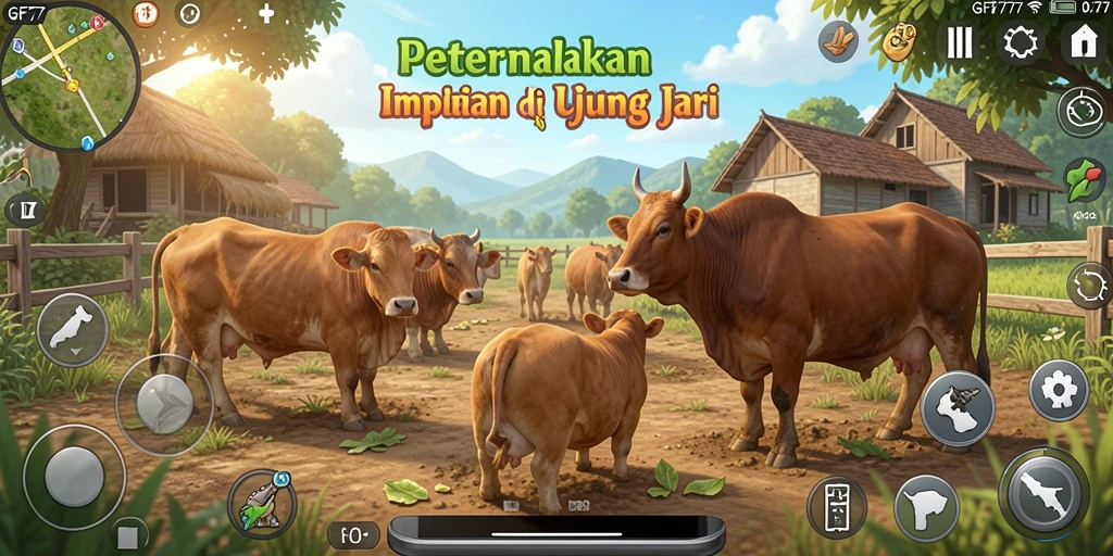 Screenshot gameplay GF777 menampilkan aktivitas bertani yang seru.