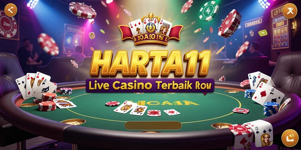 Screenshot HARTA11 menampilkan dealer live dalam permainan kasino yang mengasyikkan.