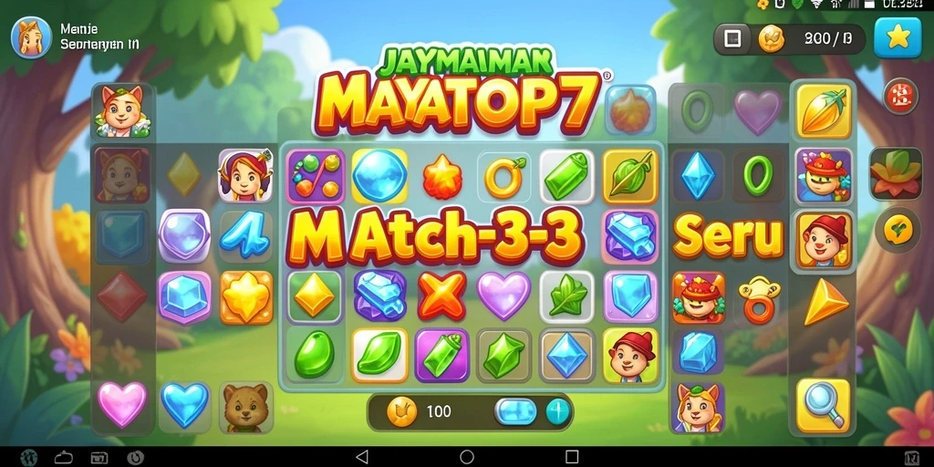 Tampilan menarik dari gameplay JAYATOP77 dengan kombinasi biji permata.