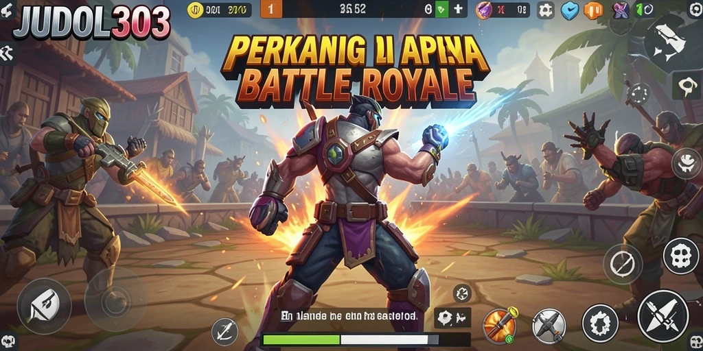 Tampilan gameplay JUDOL303 dalam pertempuran Battle Royale yang mendebarkan.