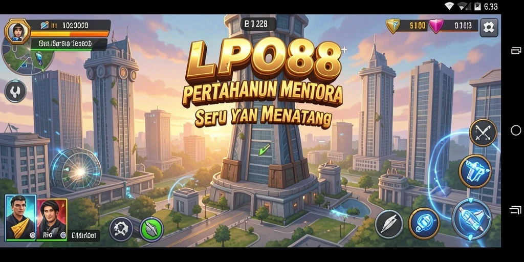 Screenshot gameplay LPO88 menampilkan menara yang siap bertahan dari serangan musuh.