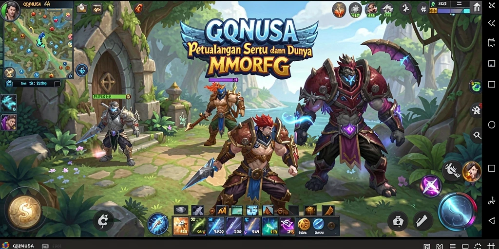 Tangkapan layar gameplay QQNUSA yang menampilkan pertempuran seru dan petualangan luar biasa.