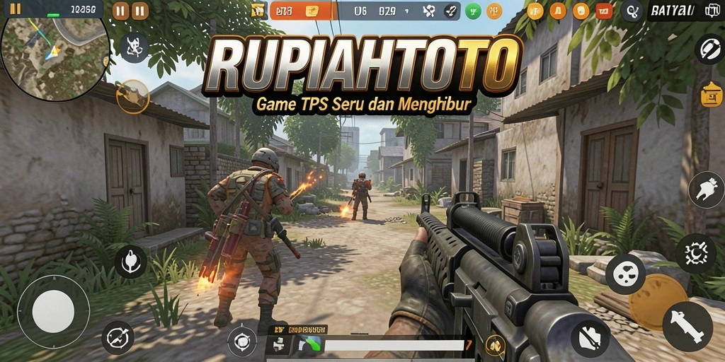 Tampilan gameplay mendebarkan dari RUPIAHTOTO dengan aksi tembak-menembak.