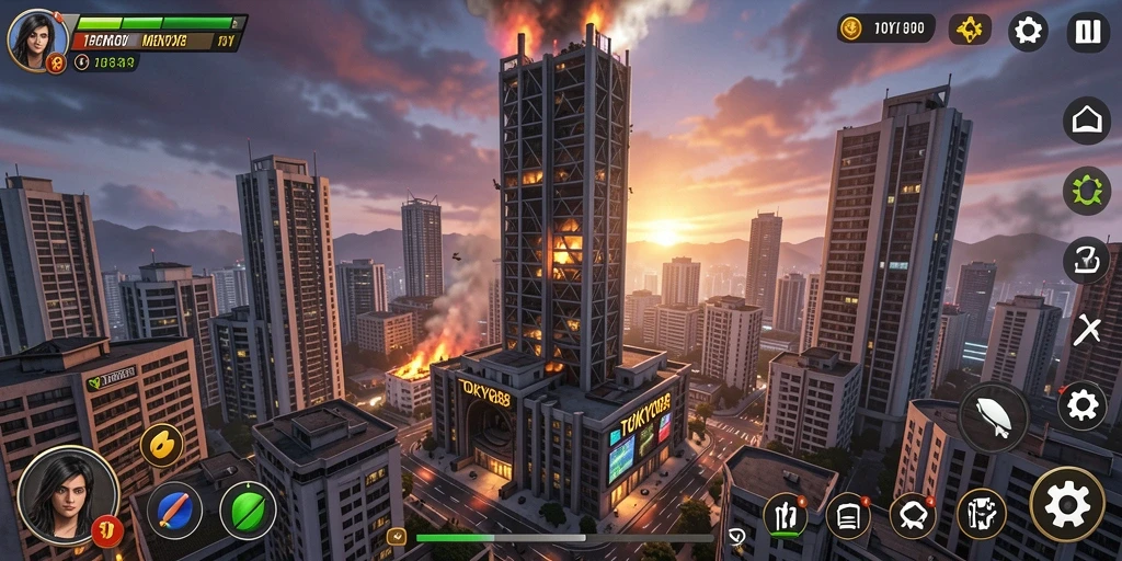 Tangkapan layar menampilkan momen seru dalam Tower Defense.
